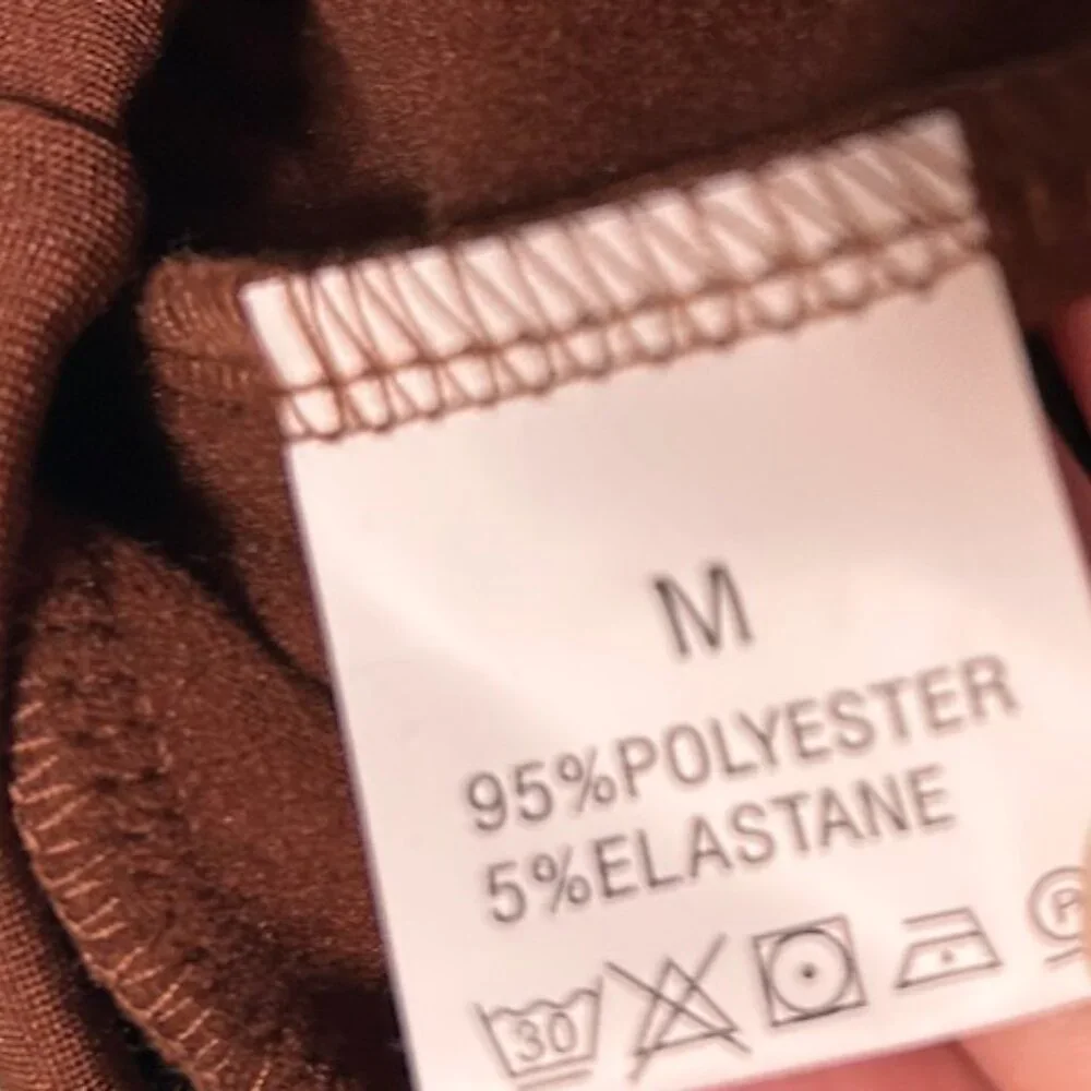 NWOT Unbranded Rusty Brown Straight Leg Leggings Women's Size M - Picture 6 of 6